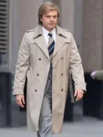 The Apprentice 2024 Sebastian Stan Beige Cotton Trench Coat
