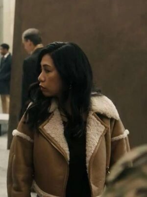The Equalizer S03 Melody Bayani Shearling Brown Leather Jacket