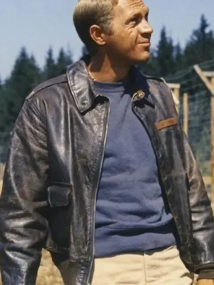 The Great Escape Steve McQueen Black Leather Jacket