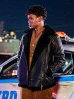 Tiffany Wallace FBI S06 Black Shearling Leather Jacket Sale