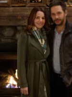 Unexpected Grace Erica Durance Green Wool Coat