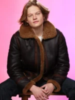 West Mulholland Presence Shearling Black Leather Jacket