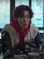 Woo-jin Bloodhounds S01 Off White and Black Varsity Jacket
