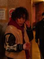 Woo-jin Bloodhounds S01 Off White and Black Varsity Jacket Sale