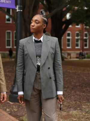 Faith Mitchell Will Trent Grey Blazer