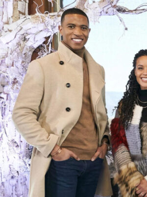 12 Dates of Christmas Markelle Smith Beige Wool Coat