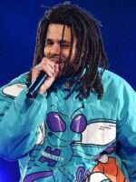 90s Char­lotte Hor­nets J. Cole Blue Bomber Jacket