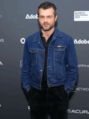 Alden Ehrenreich Fair Play (2023) Blue Denim Jacket