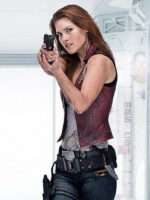 Ali Larter Maroon Leather Vest Buy