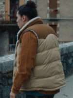 Anthracite Tv Series Jaro Gatsi Brown and Beige Puffer Vest Sale