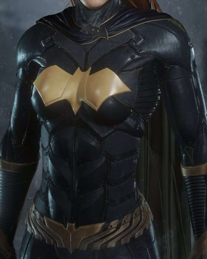 Arkham Knight Batgirl Black Leather Jacket