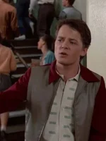 Back to the Future 1985 Michael J. Fox Red and Grey Jacket Sale