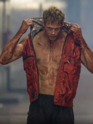 Bill Skarsgård Boy Kills World Red Vest