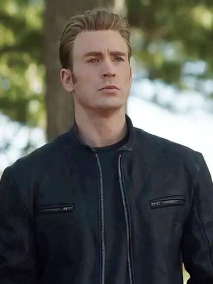 Captain America Avengers Endgame Chris Evans Black Jacket
