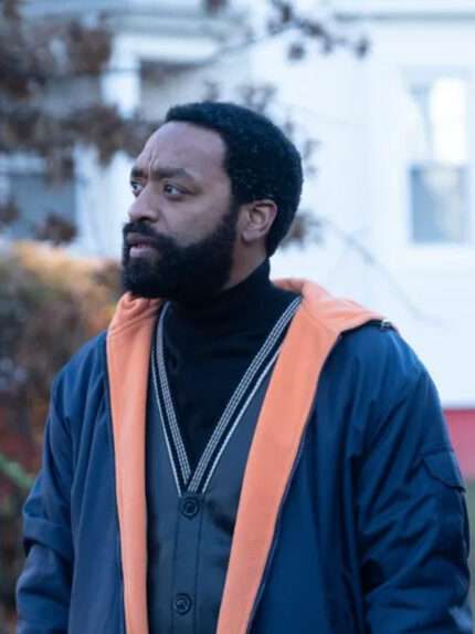 Chiwetel Ejiofor Rob Peace 2024 Blue Hooded Jacket