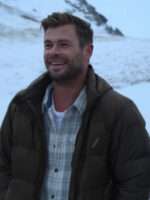 Chris Hemsworth Limitless S01 Green Puffer Hooded Jacket Sale
