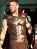 Chris Hemsworth Thor Ragnarok Brown Leather Vest