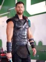 Chris Hemsworth Thor Ragnarok Brown Leather Vest Sale