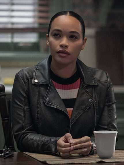 Cobweb 2023 Cleopatra Coleman Black Leather Jacket