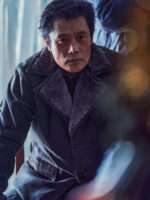 Concrete Utopia Lee Byung-hun Black Shearling Jacket