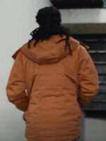 Culprits S01 Muscle Orange Cotton Hooded Jacket Sale