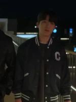 Dae XO Kitty S01 Black Satin Bomber Jacket