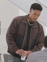 Damon Sims All American Homecoming Brown Cotton Jacket