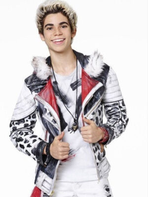 Descendants Cameron Boyce Black and White Hooded Jacket
