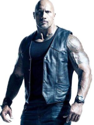 Dwayne Johnson The Fate of the Furious Leather Vest
