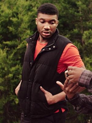 Elijah Hawkins Leave No Trace 2023 Black Puffer Vest