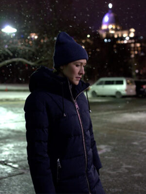 Elle-Máijá Tailfeathers Three Pines 2022 Blue Puffer Coat