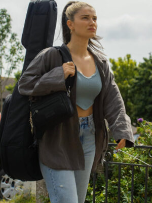 Eve Hewson Flora and Son Grey Cotton Jacket