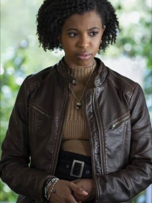 Grace Saif 13 Reasons Why Brown Jacket