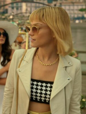 Imogene Death and Other Details White Leather Jacket
