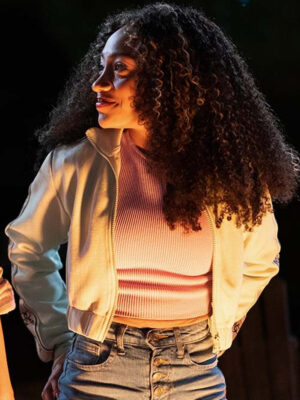 Isabella LaRue Cruel Summer S02 White Bomber Fleece Jacket