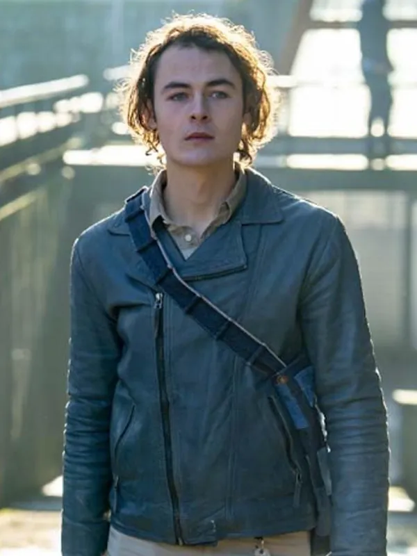 Julius Koppers Nemesis Tv Series Grey Leather Jacket