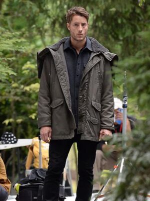 Justin Hartley The Noel Diary Gray Hooded Jacket