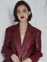 Kaelyn Wilkins The Blind (2023) Maroon Leather Blazer