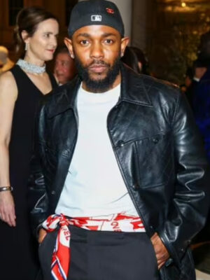 Kendrick Lamar Black Leather Quilted Jacket