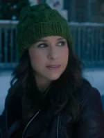 Lacey Chabert Hot Frosty Black Leather Jacket