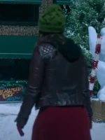 Lacey Chabert Hot Frosty Black Leather Jacket Sale