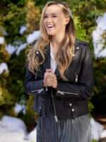 Lillian Doucet-Roche #Xmas 2022 Black Leather Jacket