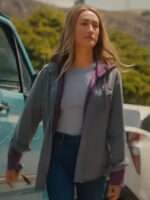 Maggie Q Fear The Night 2023 Grey Jacket