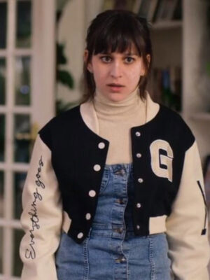 Micaela Tucker Miseducation Cropped Beige and Black Jacket