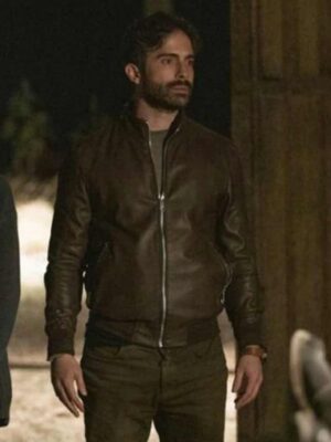 Monarca S02 Andrés Carranza Dávila Brown Leather Jacket