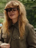 Natasha Lyonne Poker Face Olive Green Leather Jacket