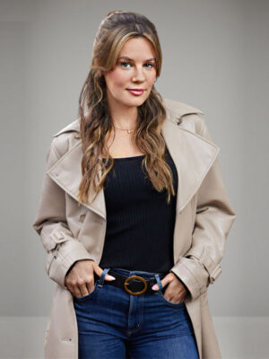 Navigating Christmas Chelsea Hobbs Beige Cotton Coat