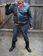 Negan The Walking Dead Black Leather Jacket