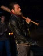 Negan The Walking Dead Black Leather Jacket Sale