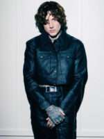 Oliver Sykes Black Crop Black Leather Jacket Sale